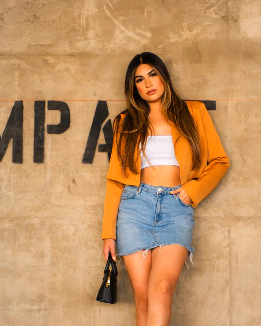 Saia Jeans Curta